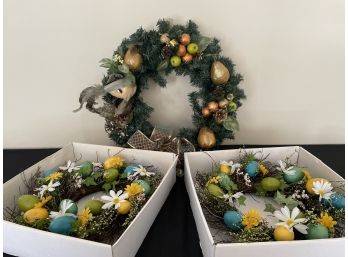 Group Of Spring & Winter Holiday Wreaths