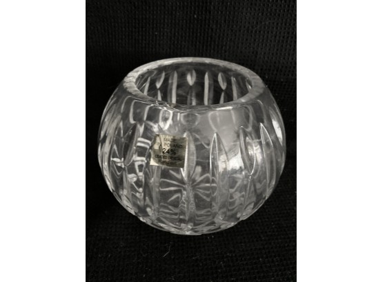 24 Leaded Crystal Hand Cut Ball Vase - Made In Poland