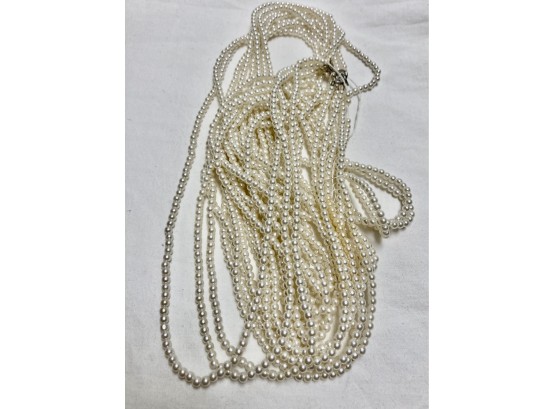 Multi Strand Pearl(?) Necklace