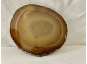 Agate Slice Looks Like Brazilian Agate(?) Almost 4 Inches Across