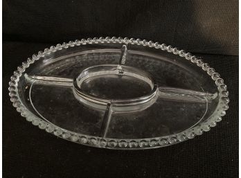 Oval Divided Dish With Bubble Edge