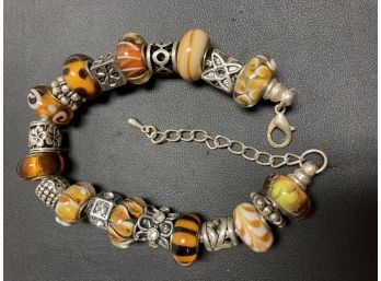 Orange And Black With Silver Charms With Extras And Some Marked 925