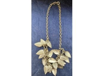 Necklace With A Cluster Leaves Estate Jewelry