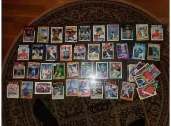 Lot Of 48 Vintage Baseball Cards In Excellent Condition Most In Rigid Plastic Protective Sleeves.