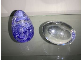 Gorgeous Egg Shaped Heavy Paperweights Scorpion, Ocean