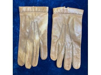 Pair Of Leather Gloves, Made In France, 10 1/2