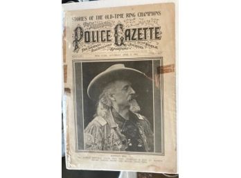 1907 'POLICE GAZETTE' With BUFFALO BILL COVER