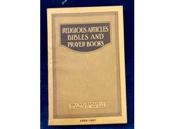 1926-1927 Catalog RELIGIOUS ARTICLES BIBLES AND PRAYER BOOKS