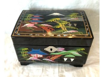Oriental Motif Musical Jewelry Box