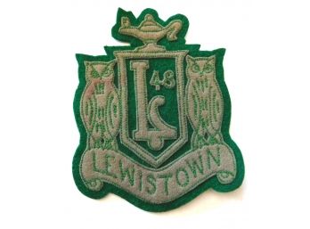 Handsome 1948 Letterman's Patch 'LEWISTOWN', The Standard Pennant Co.