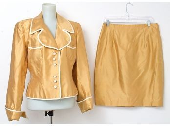 Banu Silk Skirt Suit, Size 12