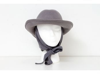 Splendid Gray Felt Wool Scarf Tie Hat