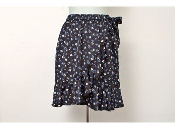 NEW! Abercrombie & Fitch Floral Print Ruffle Tie Skirt, Size XL (Retail $48)