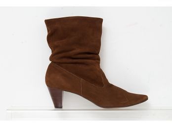 Matisse Brazil Chocolate Suede Leather Slouchy Ankle Boots, Size 8.5