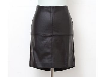 White HouseBlack Market Faux Leather Skirt, Size 12