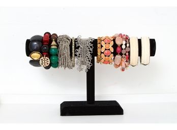 Group Of Eleven Quality Fashion Bracelets