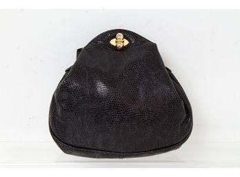 Vintage Stuart Weitzman Navy Leather Bag