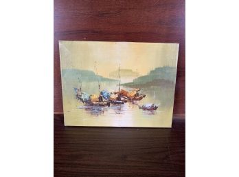 Sail Boats On The Water Canvas Painting