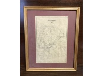 Vintage Map Of Middlefield With House Locations By Name