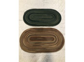 2 Woven Oval Area Rugs