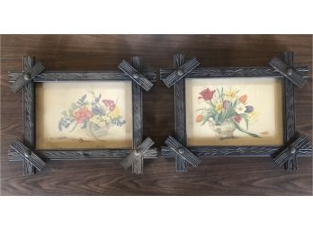 Antique Frame, Floral Prints
