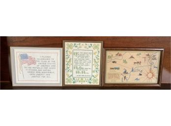 3 Framed Crossstiches