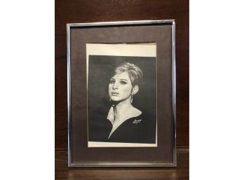 Signed Black And White Portrait Of Woman