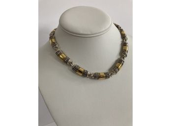 Gold And Silver Collar Necklace