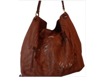 Brown Leather Handbag With Insert Inside