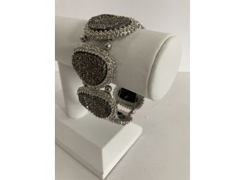 Glittery Silver Elastic Bracelet