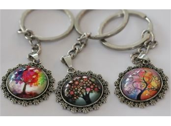 Trio Of 'Tree Of Life' Keychains
