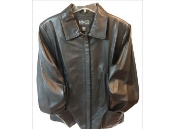 Ladies New York & Company Leather Coat Never Worn