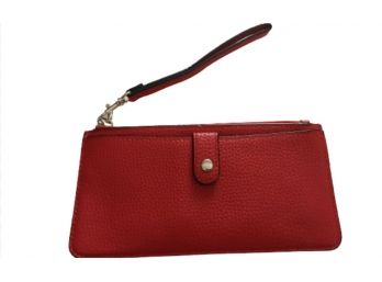 Beautiful Red Leather Clutch Bag
