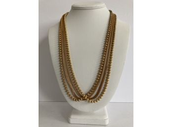 Quadruple Strand Gold Necklace