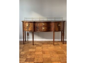 Beautiful Thomasville Furniture Buffet Table With Brass Rail