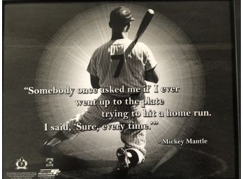 Framed Mickey Mantle Inspirational Quote
