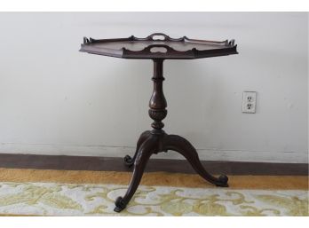 Vintage Pedestal Table With Trey Top