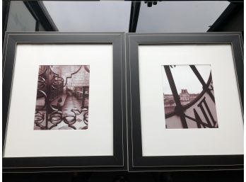 Two Beautiful Framed In Glass Photographs Of A Crow And A Church