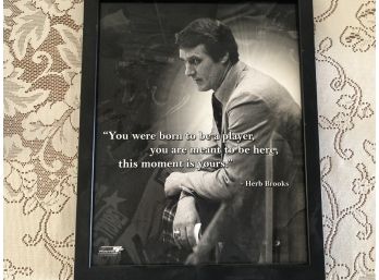Framed Herb Brooks Inspirational Quote