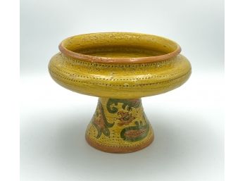 Vintage Aldo Londi Bitossi Ceramic Pedestal Bowl