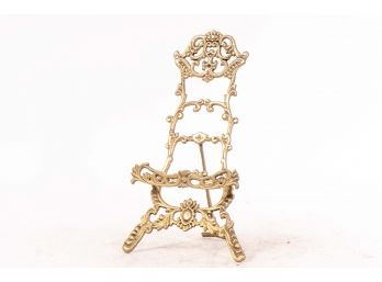 Gilt Metal Filigree Picture Stand