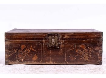 Antique Chinese Carved Wooden Chest