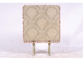 Damask Upholstered Top Occasional Table