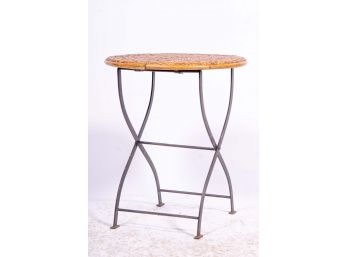Rattan Top Accent Table