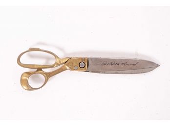 Antique Brass Handled Scissors With Monogramming