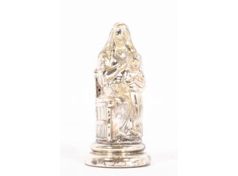 Handmade Mercury Glass Madonna & Child Figurine