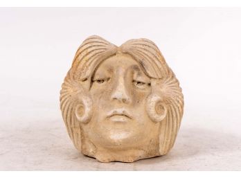 Art Deco Planter In The Form Of A Woman's Head