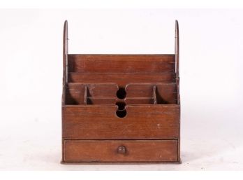 Antique Wooden Desktop Organizer
