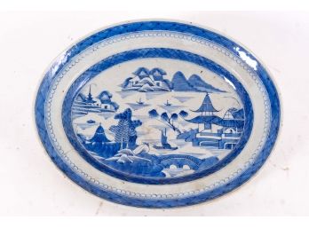 Japanese Willow Ware Porcelain Charger