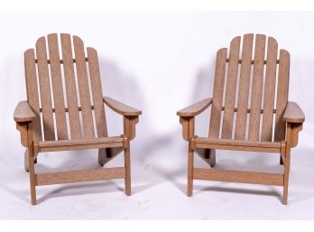 Pair Of Composite Adirondack Chairs